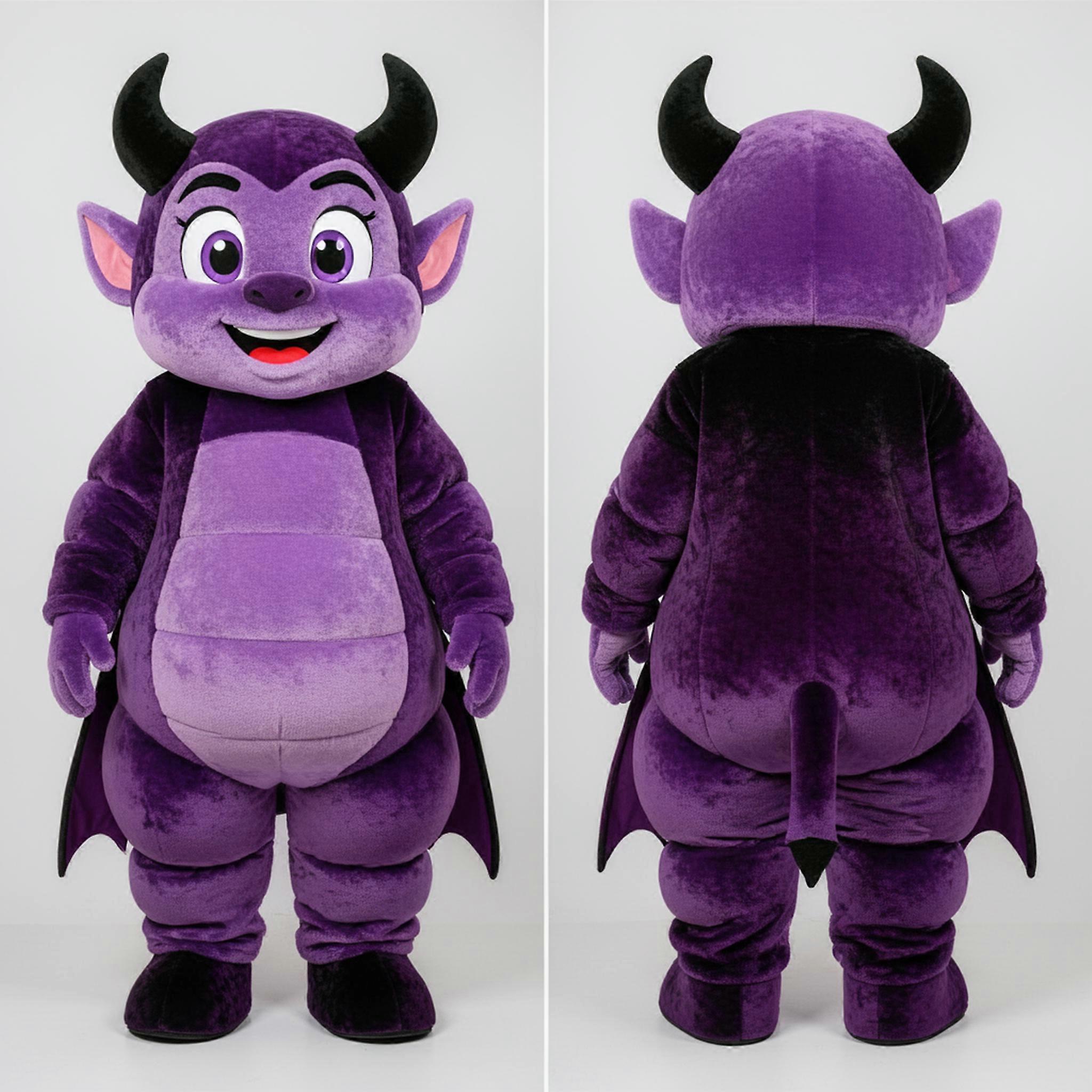 MASTICOT Lavender Plush Devil Mascot