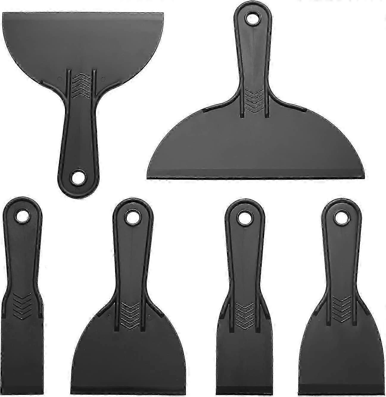 6 Pack Plastic Paint Scraper Spreader Putty Knife Spackle Tool