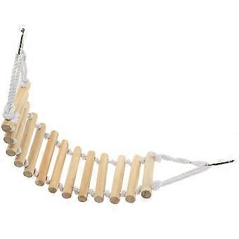 Wooden Reptile Ladder Hanging Bridge for Lizards with 4Pcs Climbing Toy