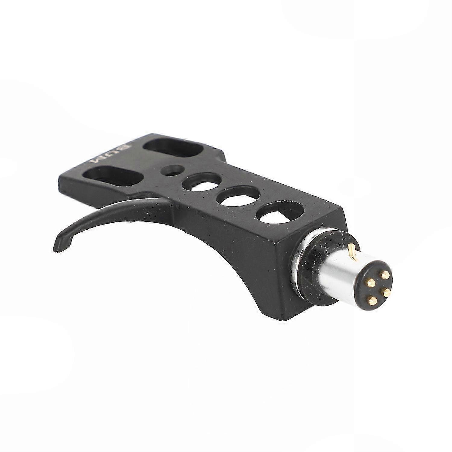 Phono Turntable Replacement: Black Turntable Headshell with 4-Pin Contacts Compatible with Technics & Other Turntables