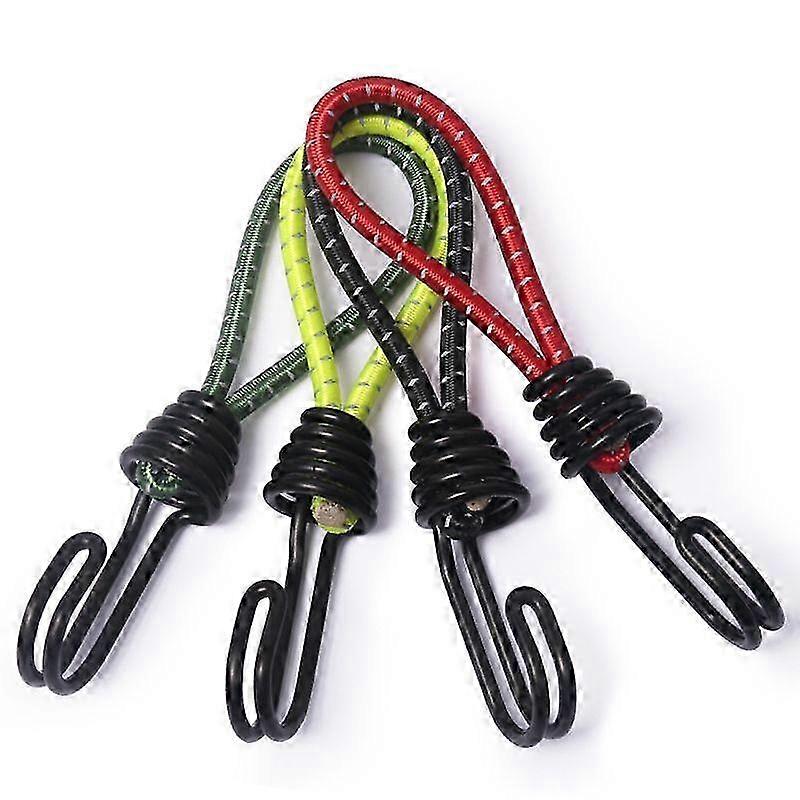 Spiral-Hook Bungee Straps With Night Reflectivity