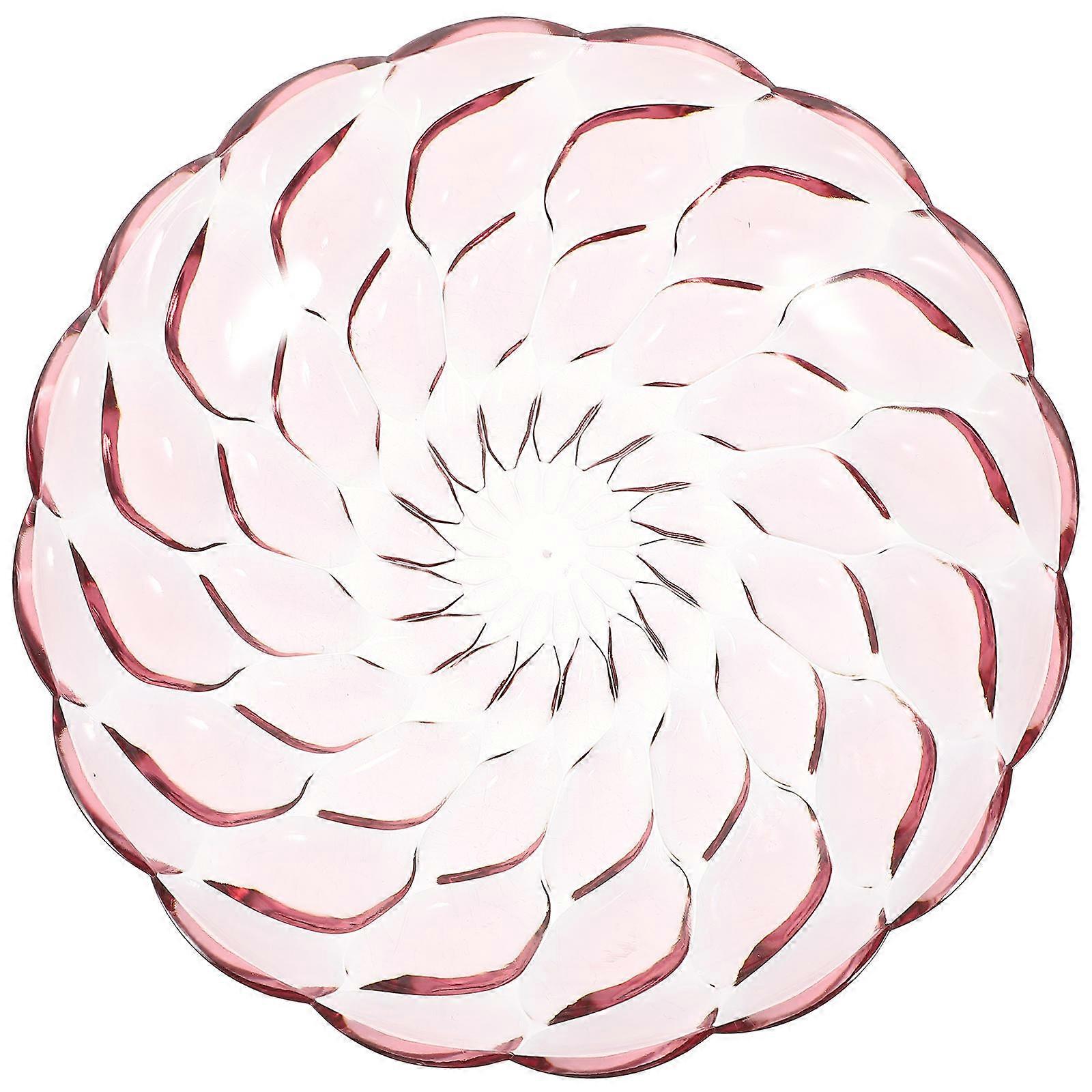 Red Embossment Fruit Plate for Fruit Storage Plastic Snack Plate