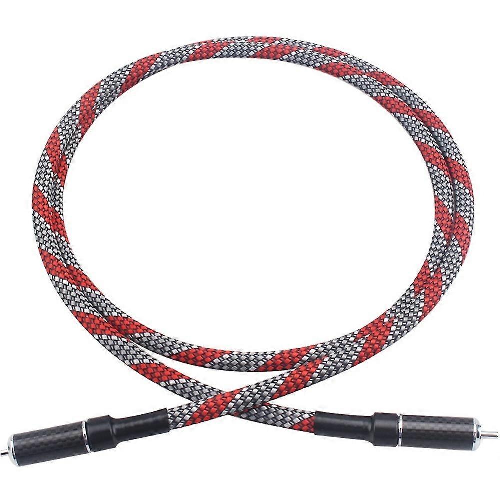 HiFi Audio Digital Coaxial Cable Carbon RCA Plug Amplifier Decoder Subwoofer Cables