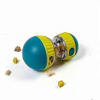 Brinquedo giratório de alimentação lenta para cães com bola de quebra-cabeça para petiscos, ideal para cães de pequeno e médio porte.