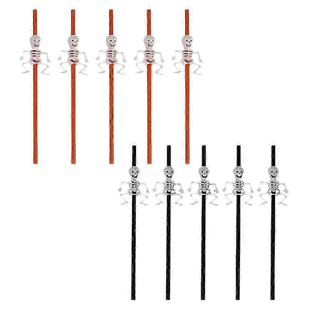 Skeleton-Themed Disposable Straws