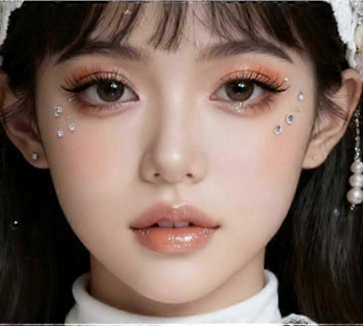 Minimalist Rhinestone Face Stickers