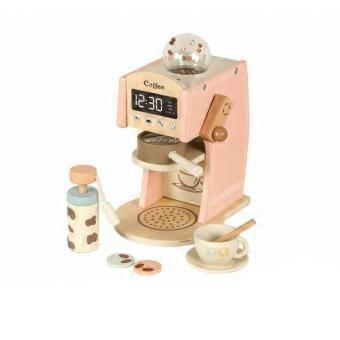 Wooden Coffee Machine Toy Imaginative Wooden Coffee Maker Engaging for Playroom