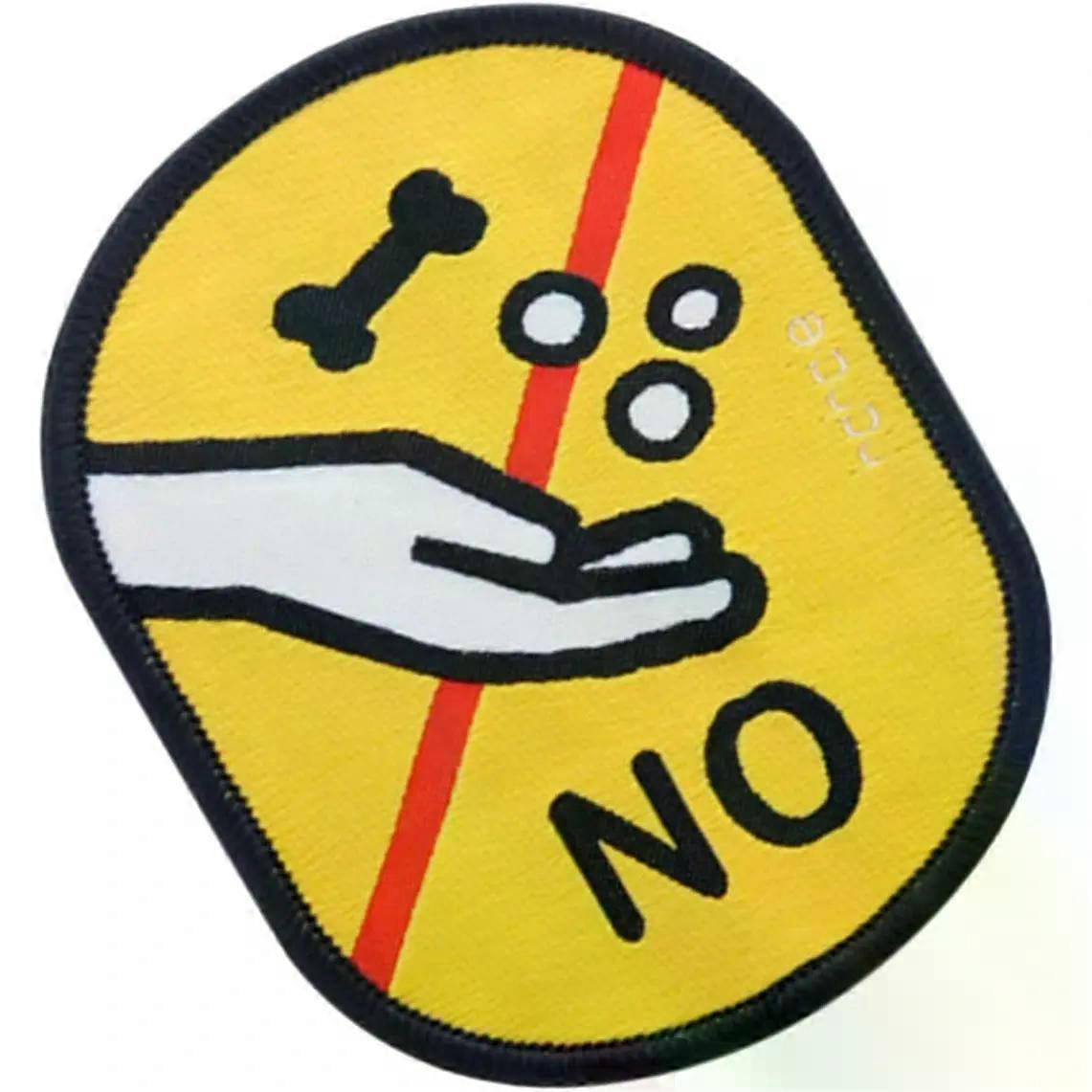 Leash Hook and Loop Warning Sticker Fabric Label