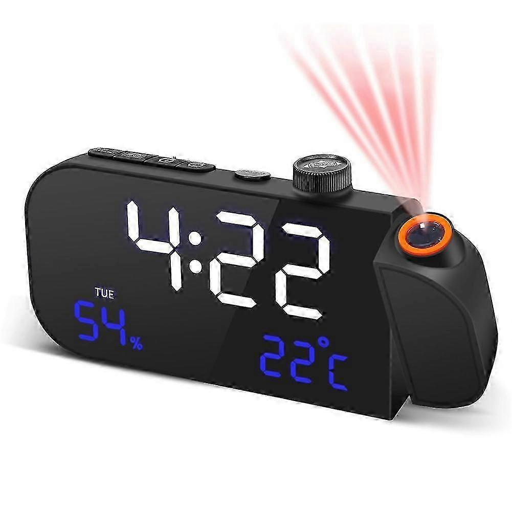Rotating Projection Alarm Clock LED