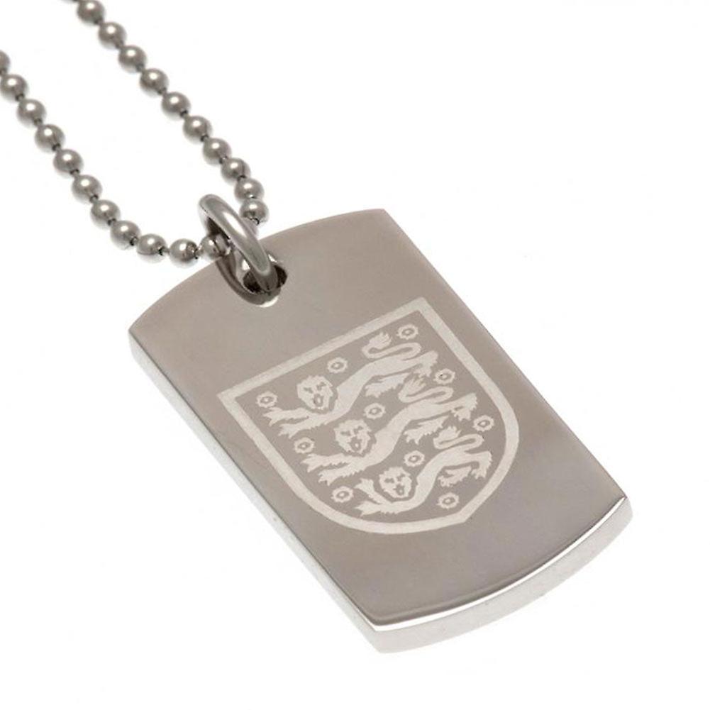 England Fa Engraved Dog Tag &amp; Chain