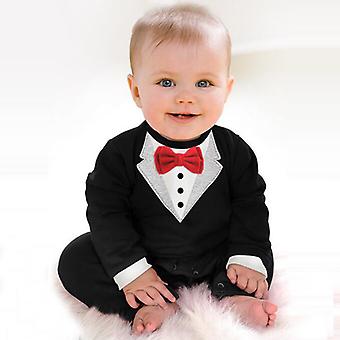 Newborn Toddler Baby Boy Gentleman Romper Jumpsuit Suit Long