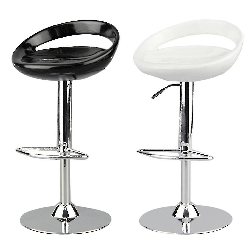 2 Pieces 1/6 Scale Round Swivel Chair Pub Bar Stool For