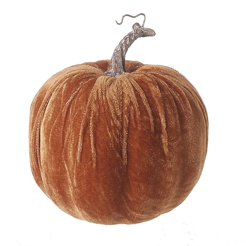 Heaven Sends Brown Velvet Halloween Pumpkin