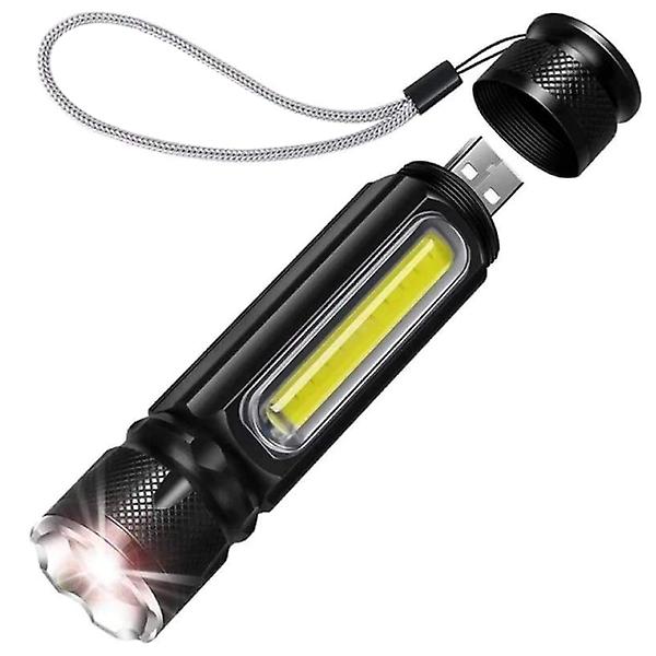 Mini Multifunctional Usb Rechargeable Torch Camping Running Outdoor Light Flashlights