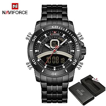 Naviforce Watches For Men Waterproof Clock Business Hombr Dual Display Wristwatch Quartz Military Watch Sport Mens