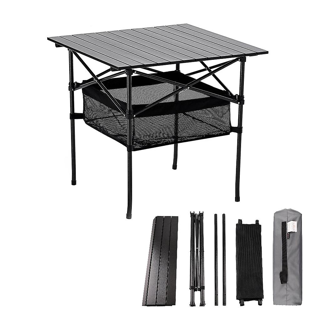 Foldable Table Camping Table Outdoor Bbq Backpacking Aluminum Alloy Portable Durable Barbecue Desk Picnic Table For 70*70*70cm