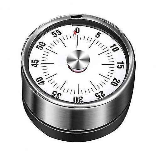 Magnetic Kitchen Timer - Visual Timer For Kids, 60-minute Countdown Timer With Loud Alarm, Magnetic Back & Stainless Steel Face, Kitchen Timer Manual