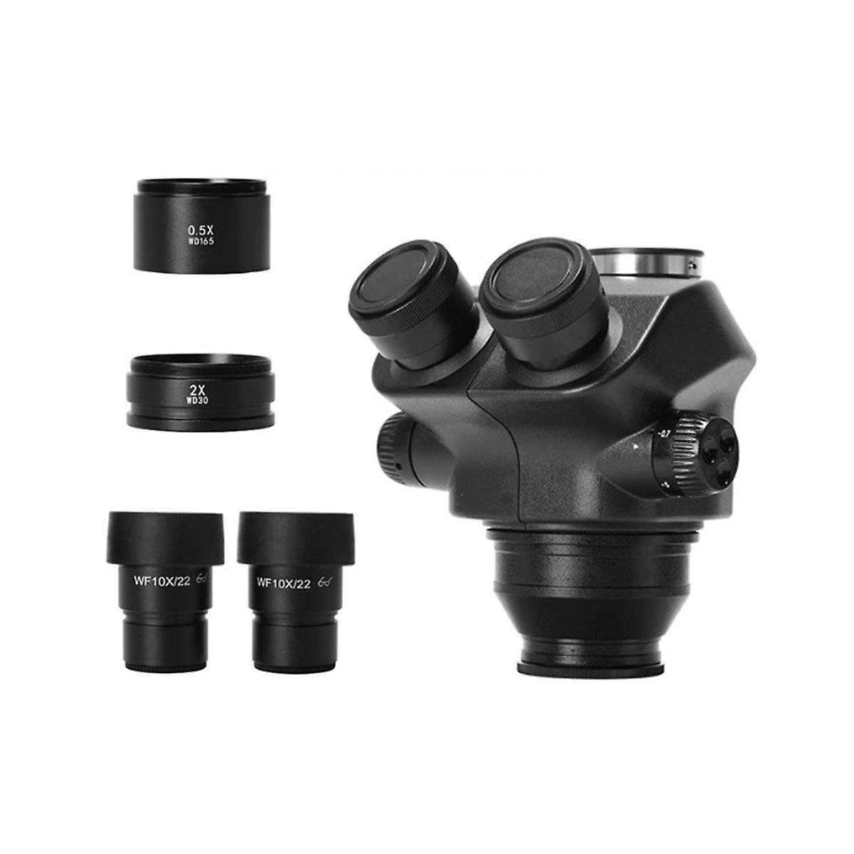 3.5x-100x Stereo Microscope Trinocular Microscope Head Wf10x/22mm Eyepiece Rubber Eye-guards Micros