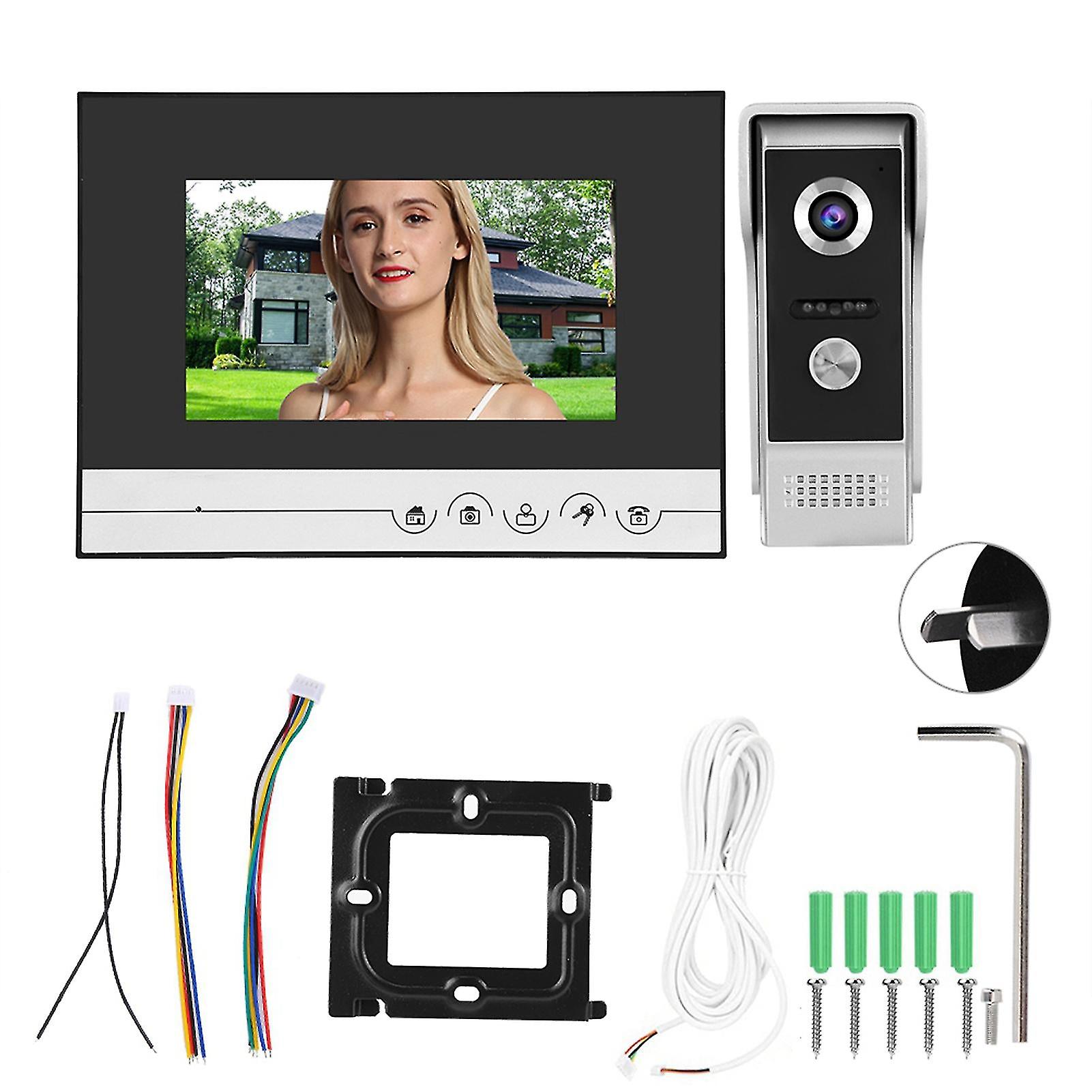 7In Tft Video Intercom Doorphone System Intelligent Access Door Camera 110-240vauplug