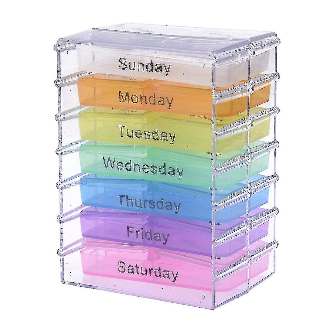 Medicine Weekly Storage Pill 7 Day Sorter Box Container Case Organizer