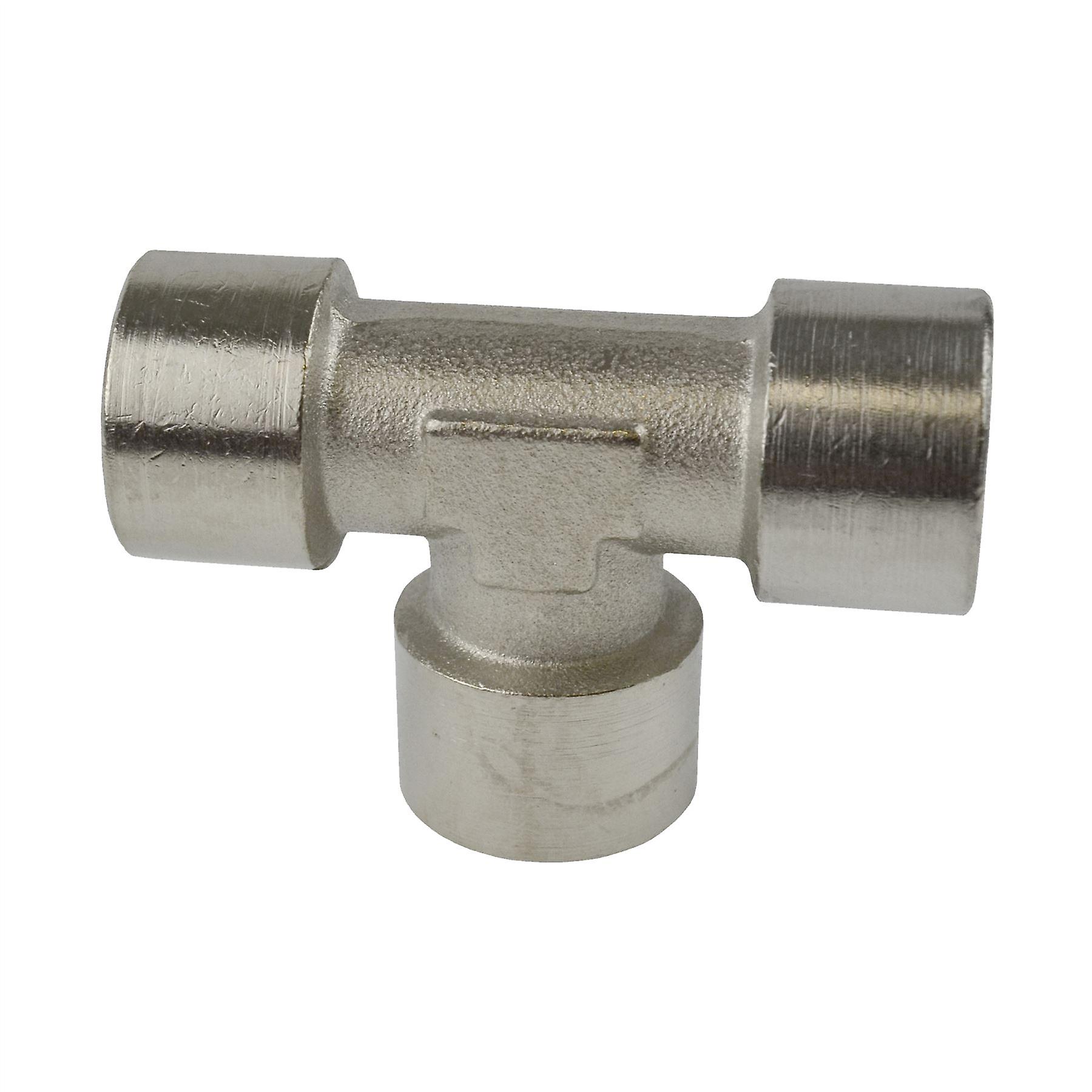 1/4" BSP Tee Piece Fitting Female Thread Manifold Air Fitting FT071
