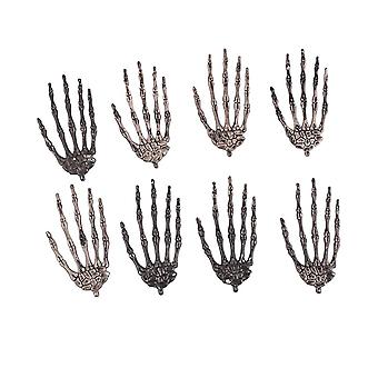 8pcs Plastic Halloween Skeleton Hands Props Prank Toys Haunted House Decoration Kids Toy For Party Bar Dancing