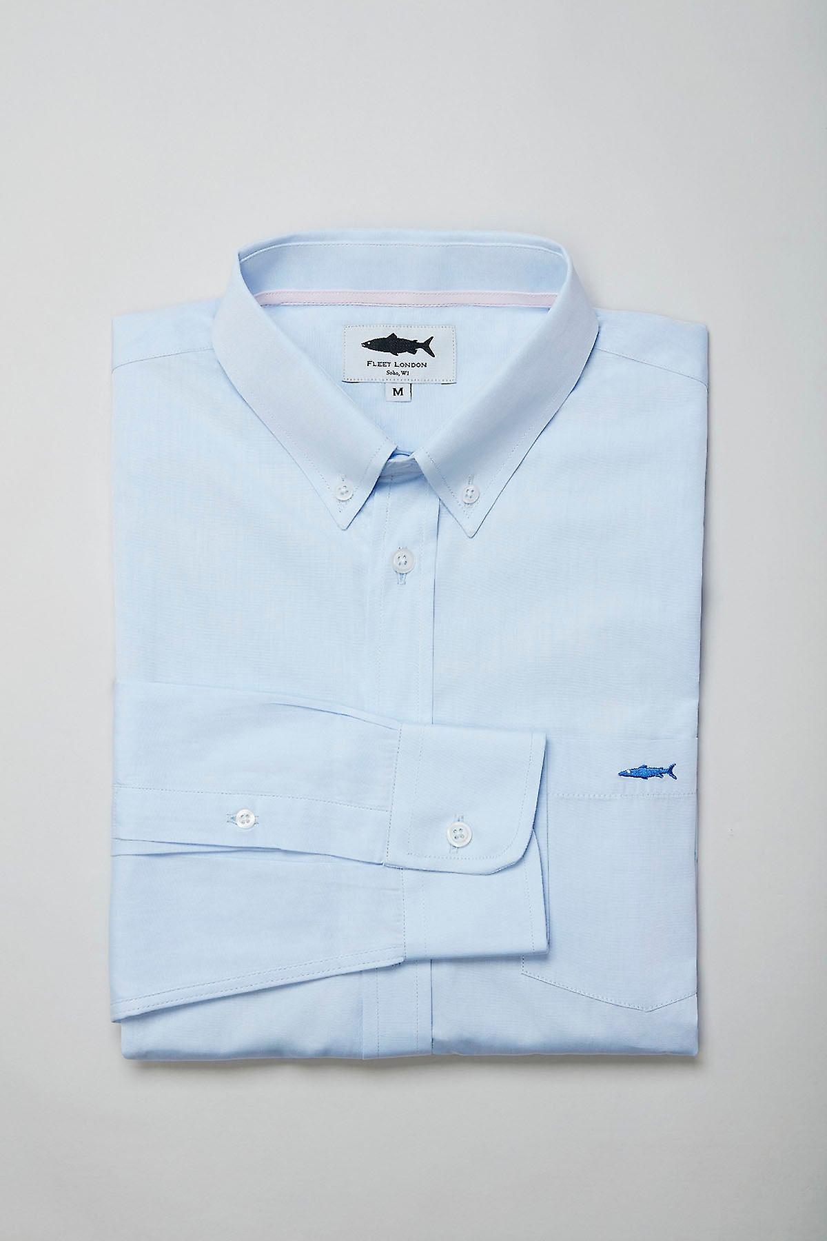 Periwinkle Blue Cotton Shirt For Men