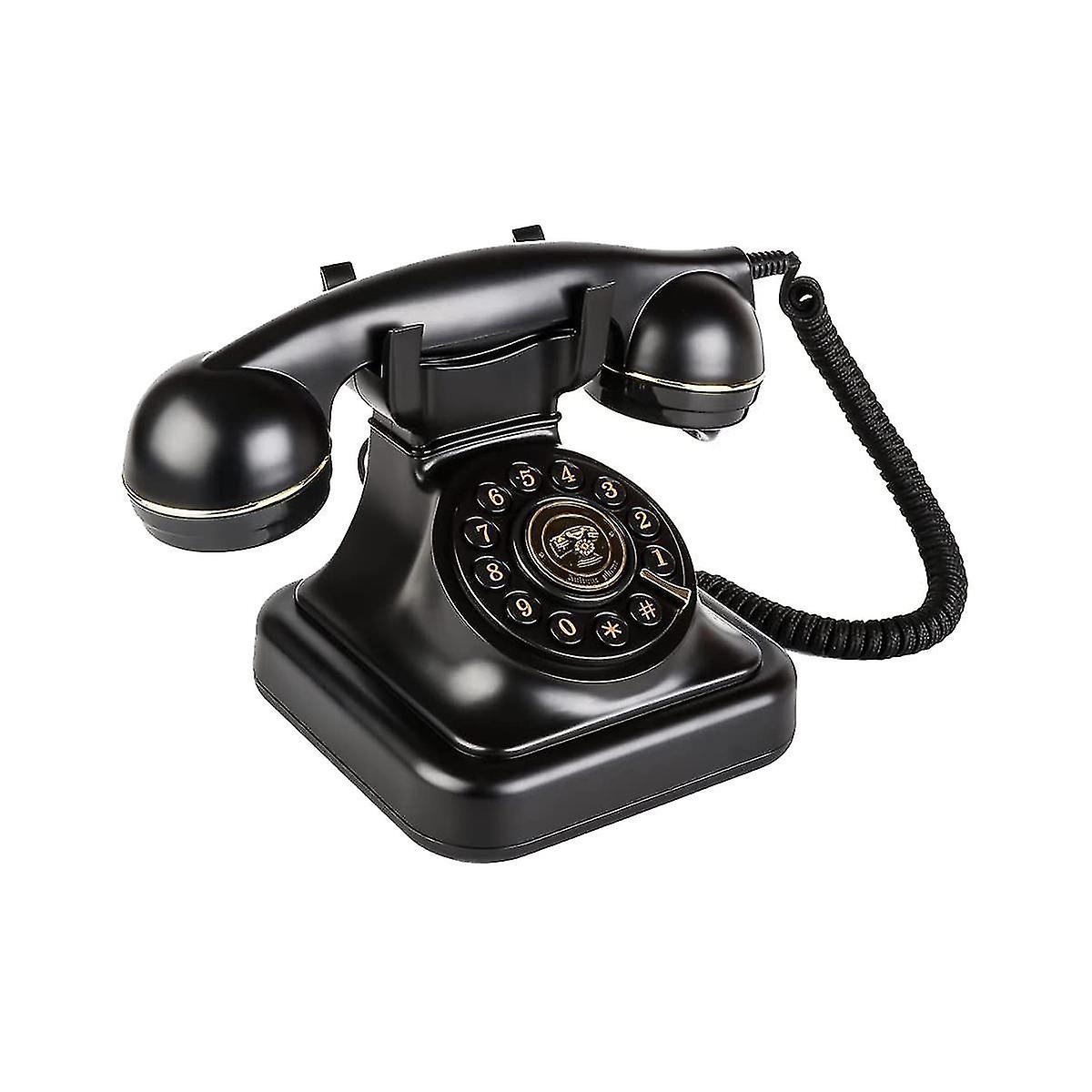 Téléphone fixe rétro, téléphones fixes vintage à l’ancienne avec téléph rétro en métal classique