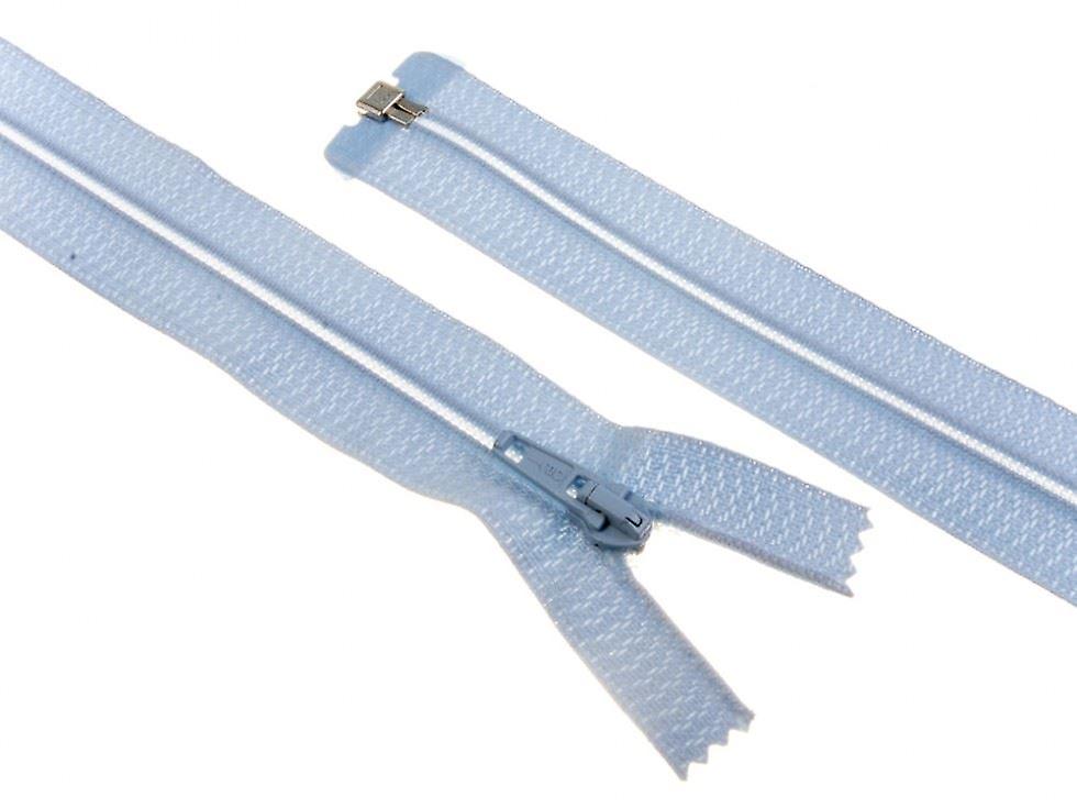 Minerva Nylon Open End Coat Zips Pale Blue - 55 cm - each