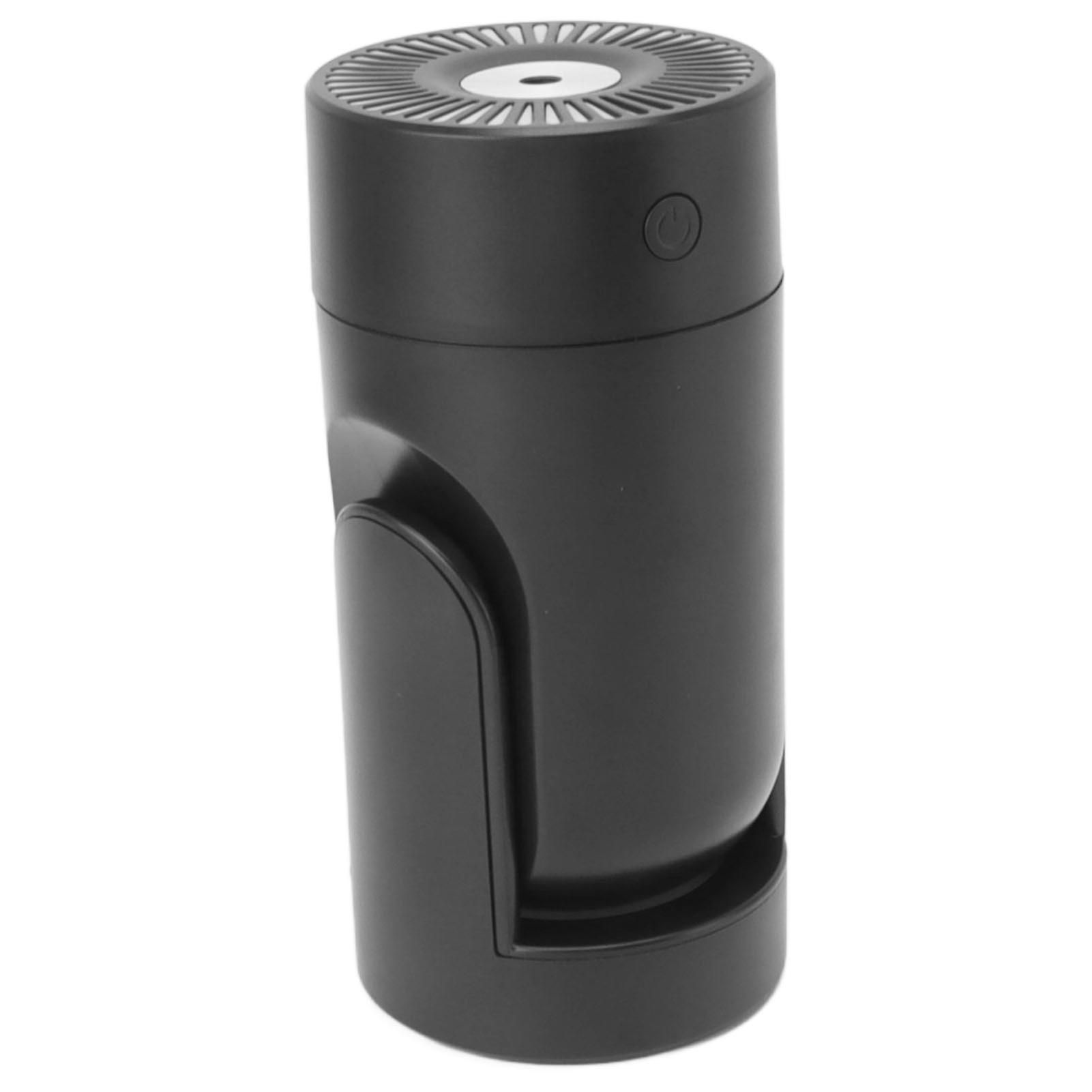 Portable Mini Humidifier USB Automatic Rotating Super Quiet Small Desktop Cool Mist Humidifier for Bedroom Office Car Travel Black 