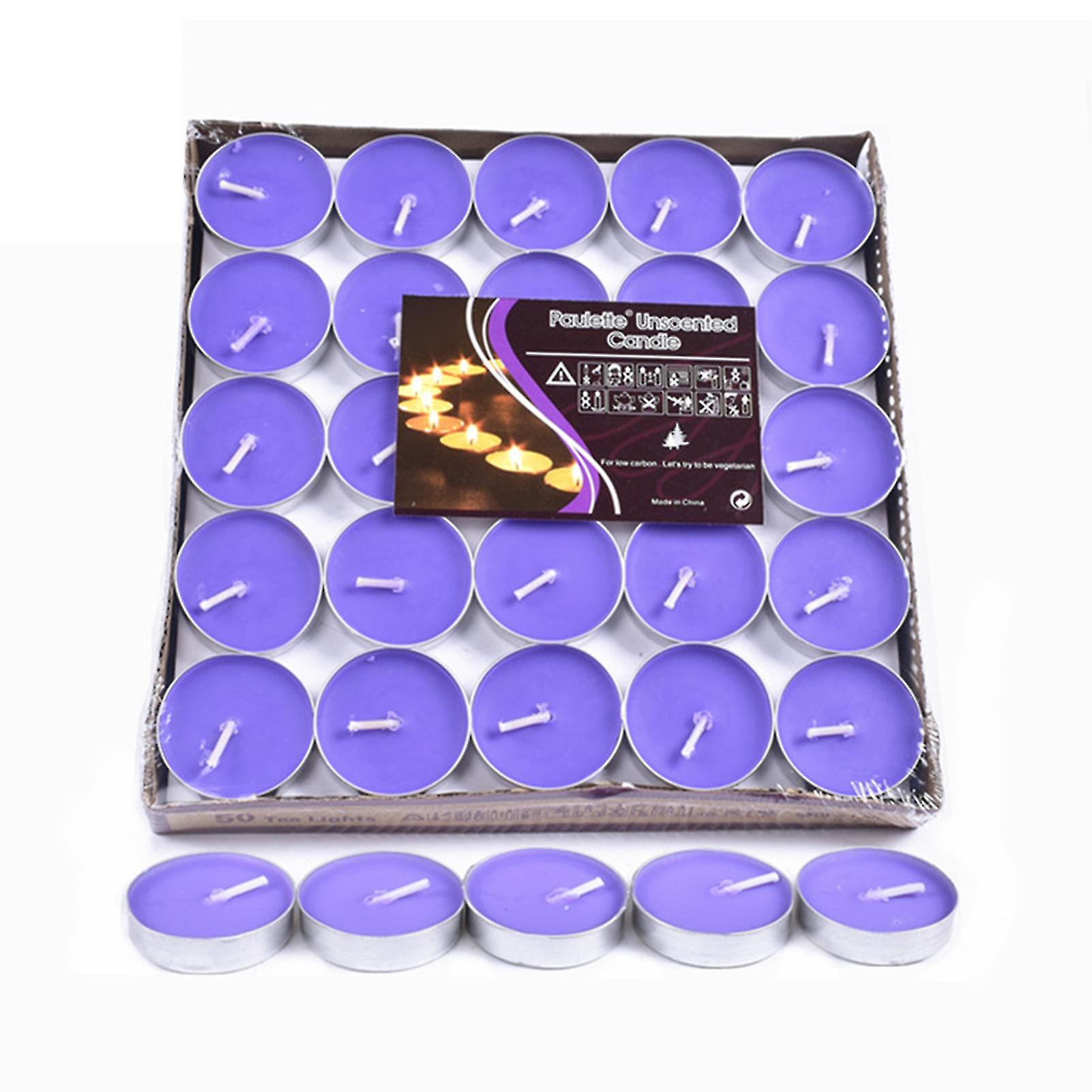 50pcs נרות תה ללא עשן נר ניחוח נעים לציוד חיצוני לפיקניק