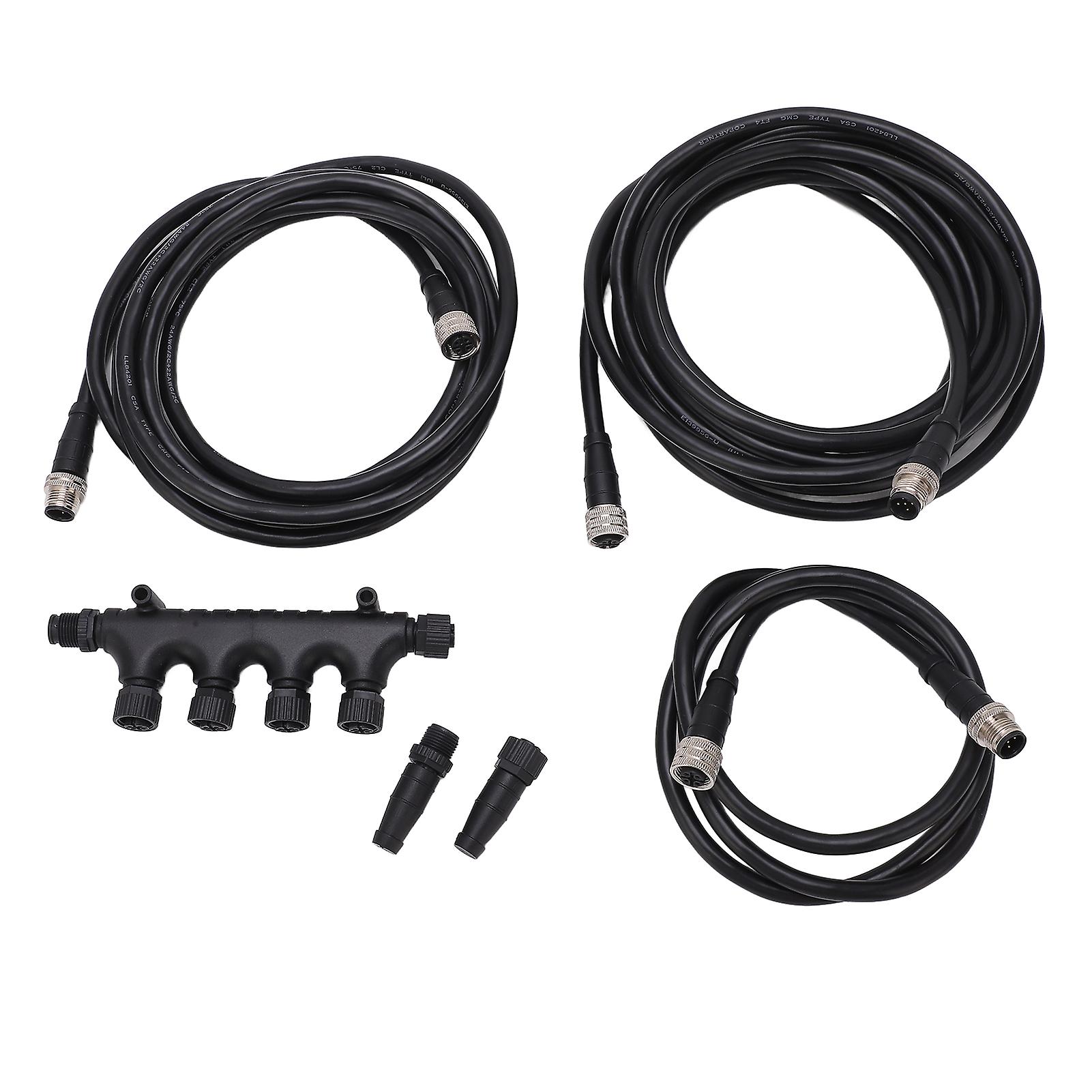 NMEA 2000 Starter Kit Marine Cable Connector Universal ABS Rustproof Termination, Easy Install for Boat Electronics Network