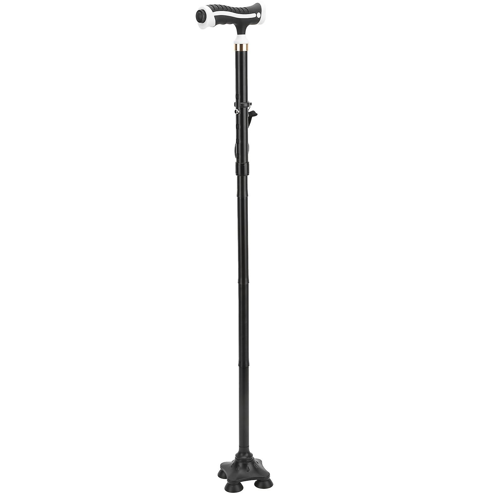 Foldable Aluminum Walking Stick with LED Light & Shock Base