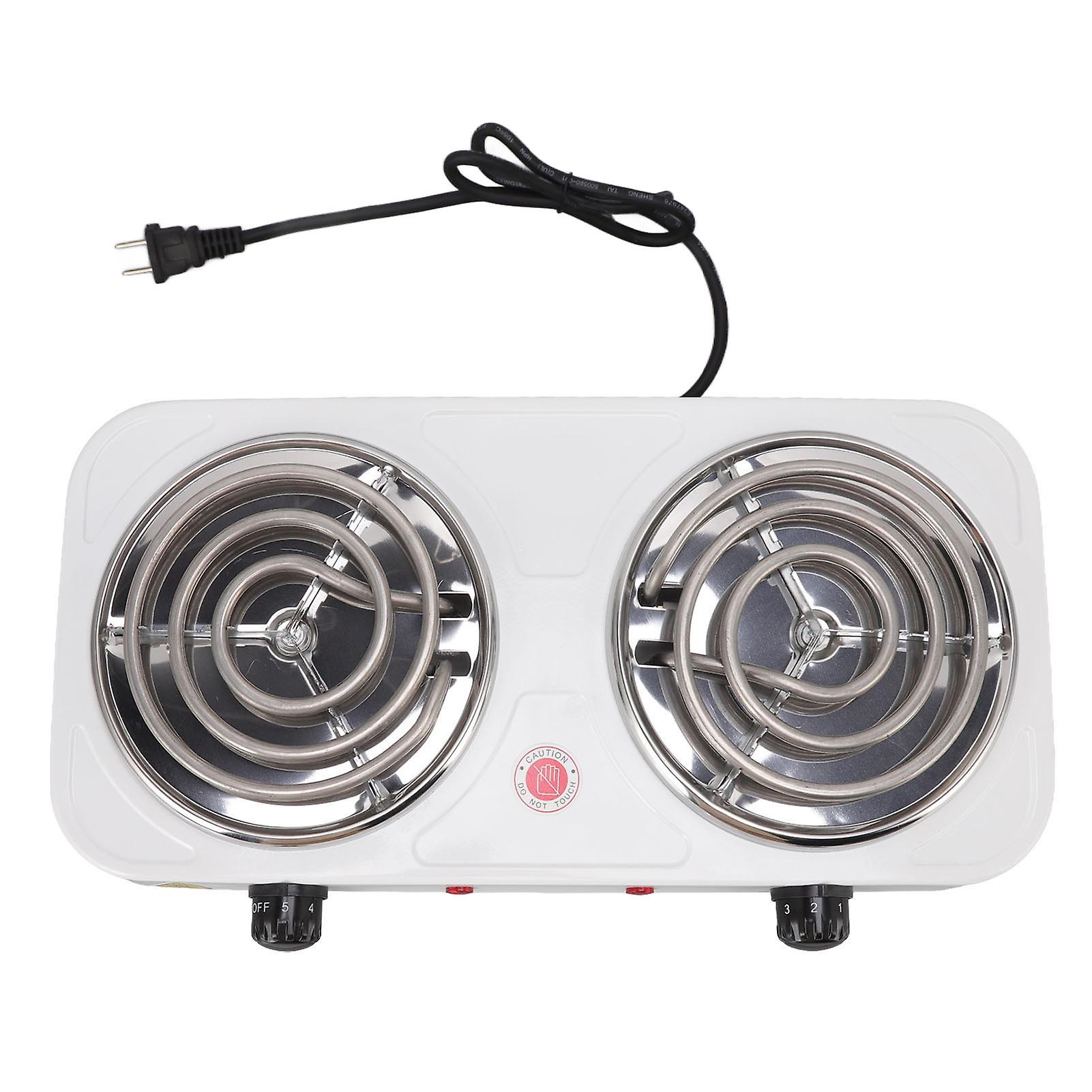 2000W Countertop Electric Stove, 2 Burners, Easy Operation, Overheat Protection, Portable Stove for RV