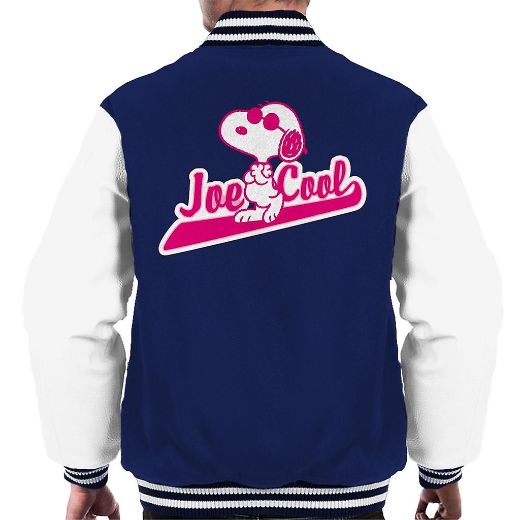 Peanuts Joe Cool Baseball Text Men's Varsity Jacket