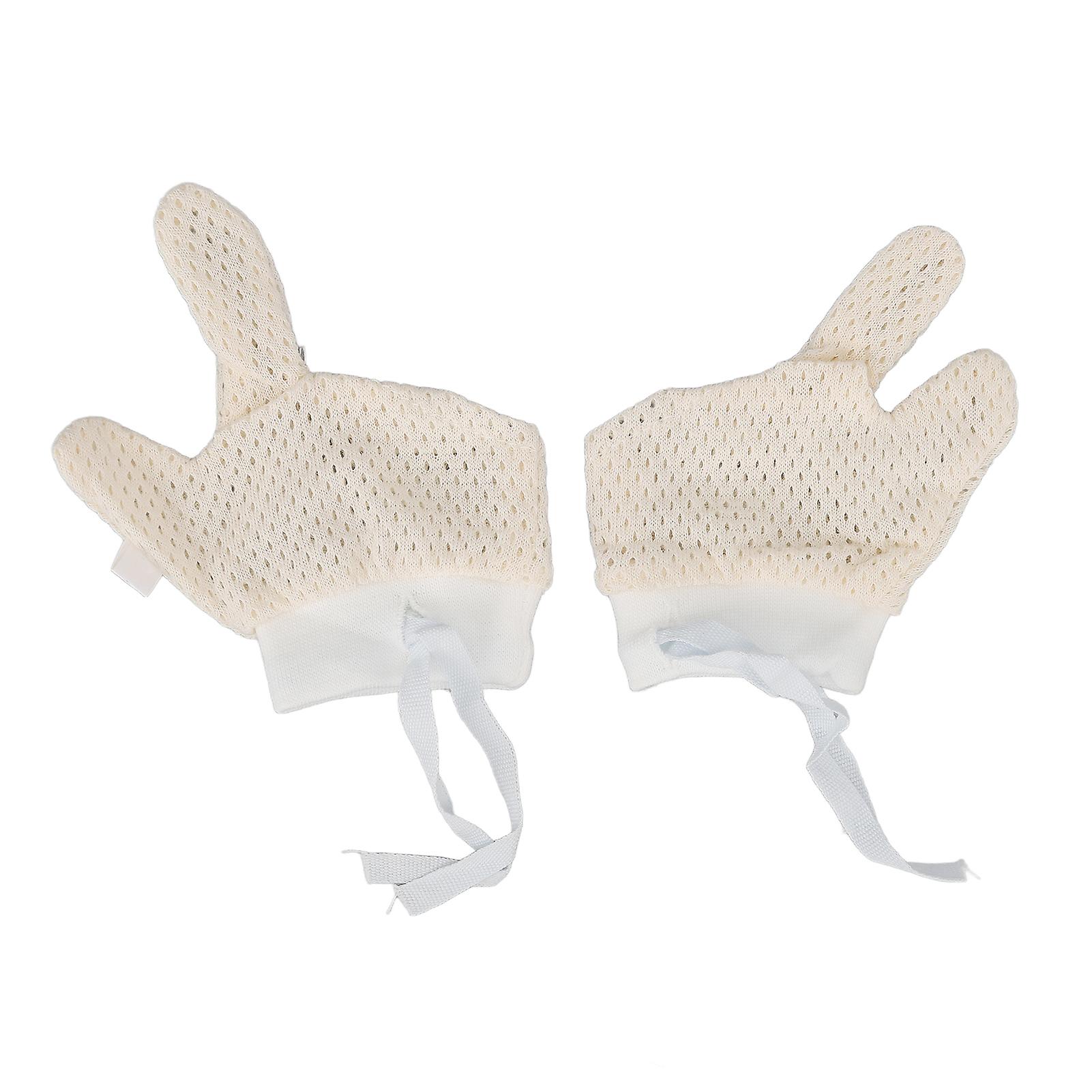 Baby Mittens Mesh Hand Gloves with Drawstring Scratch Free Unisex for Infants Newborns Boys Girls S
