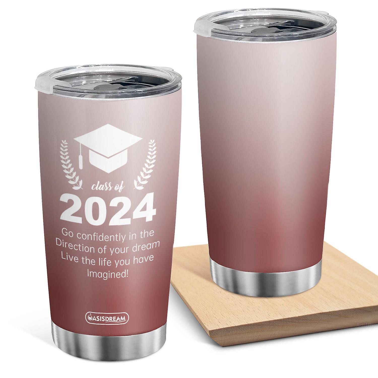 Oasisdream 2024 Bachelor Hat Tumbler 20oz Stainless Steel Insulated Coffee Cup with Lid