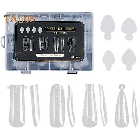 288Pcs/Box Nail Tips Set Easy to Remove Extension User-friendly Perfect Fitting Fake Nails for DIY