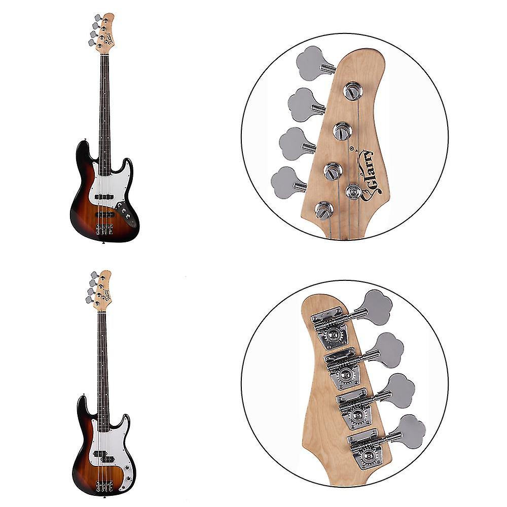 Basse électrique 4 cordes Glarry 4R/4L, mécaniques ...