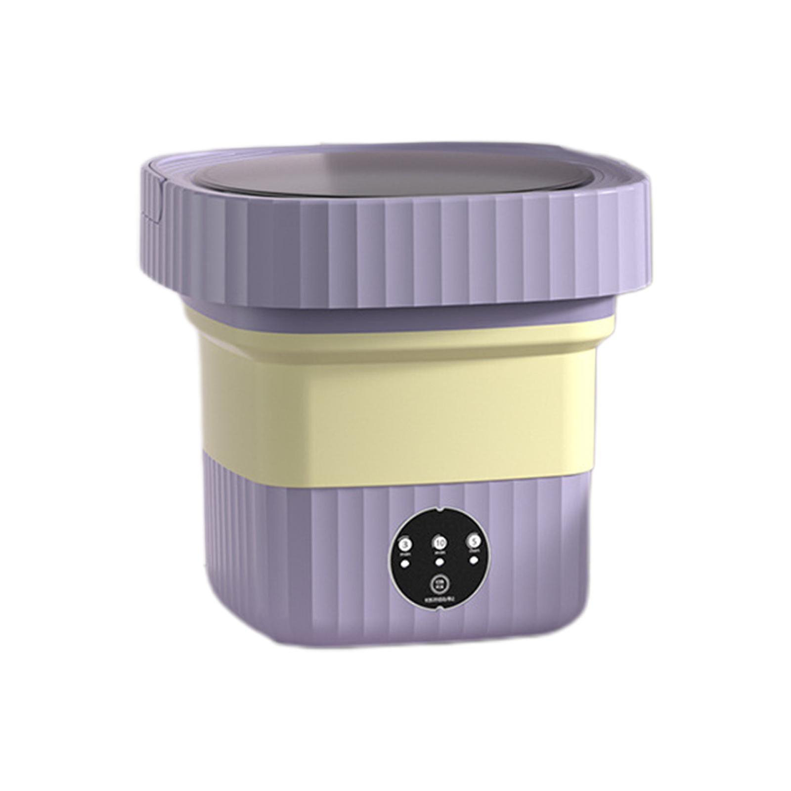 Portable Washing Machine Lightweight Small Washer for RV Small Items Camping Violet