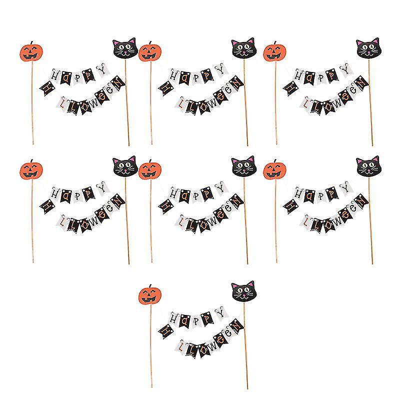 7pcs Cake Pick For Halloween Decorations