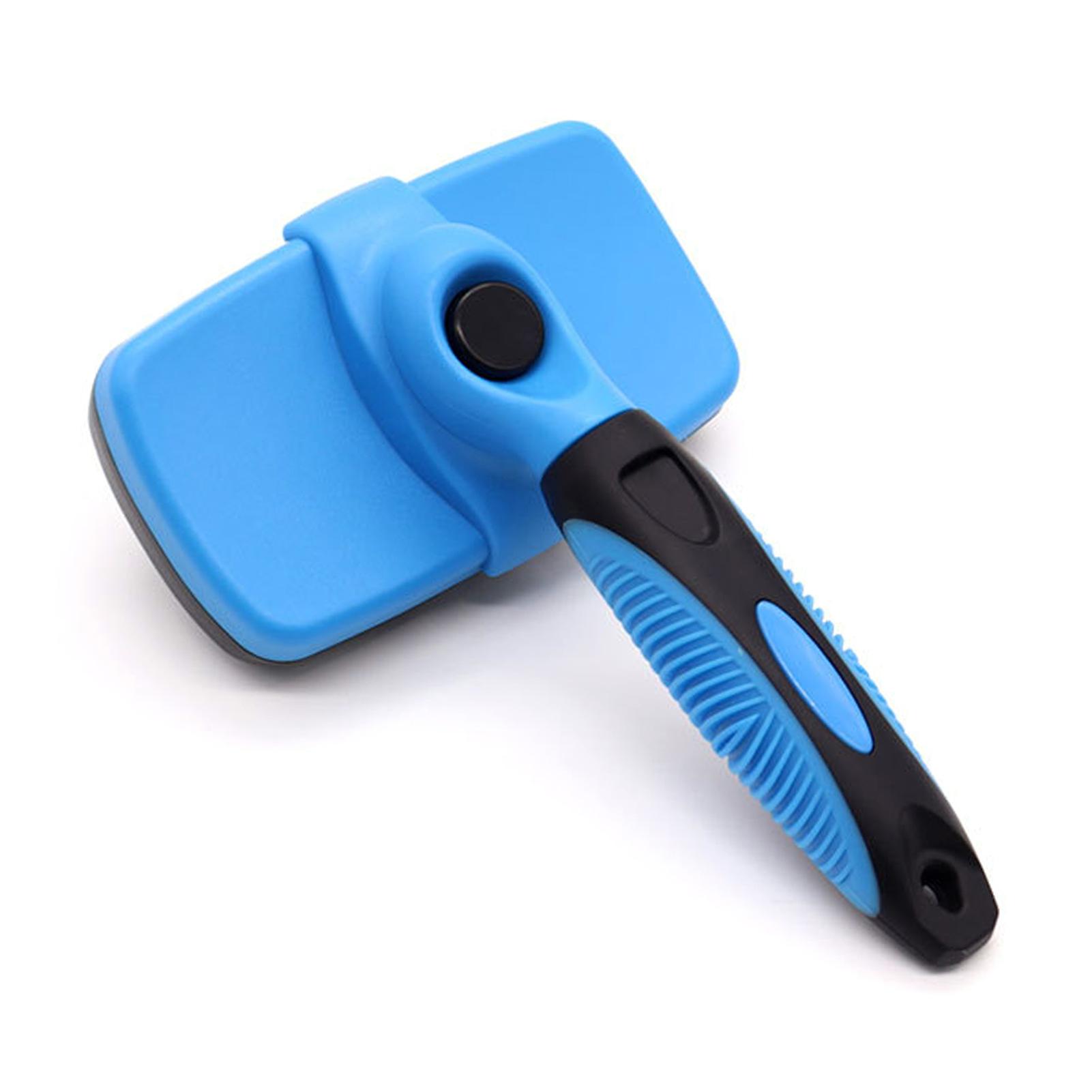 Self-Cleaning Cat Slickers Brush Anti-Rust Pet Grooming Comb for Long Short Hair