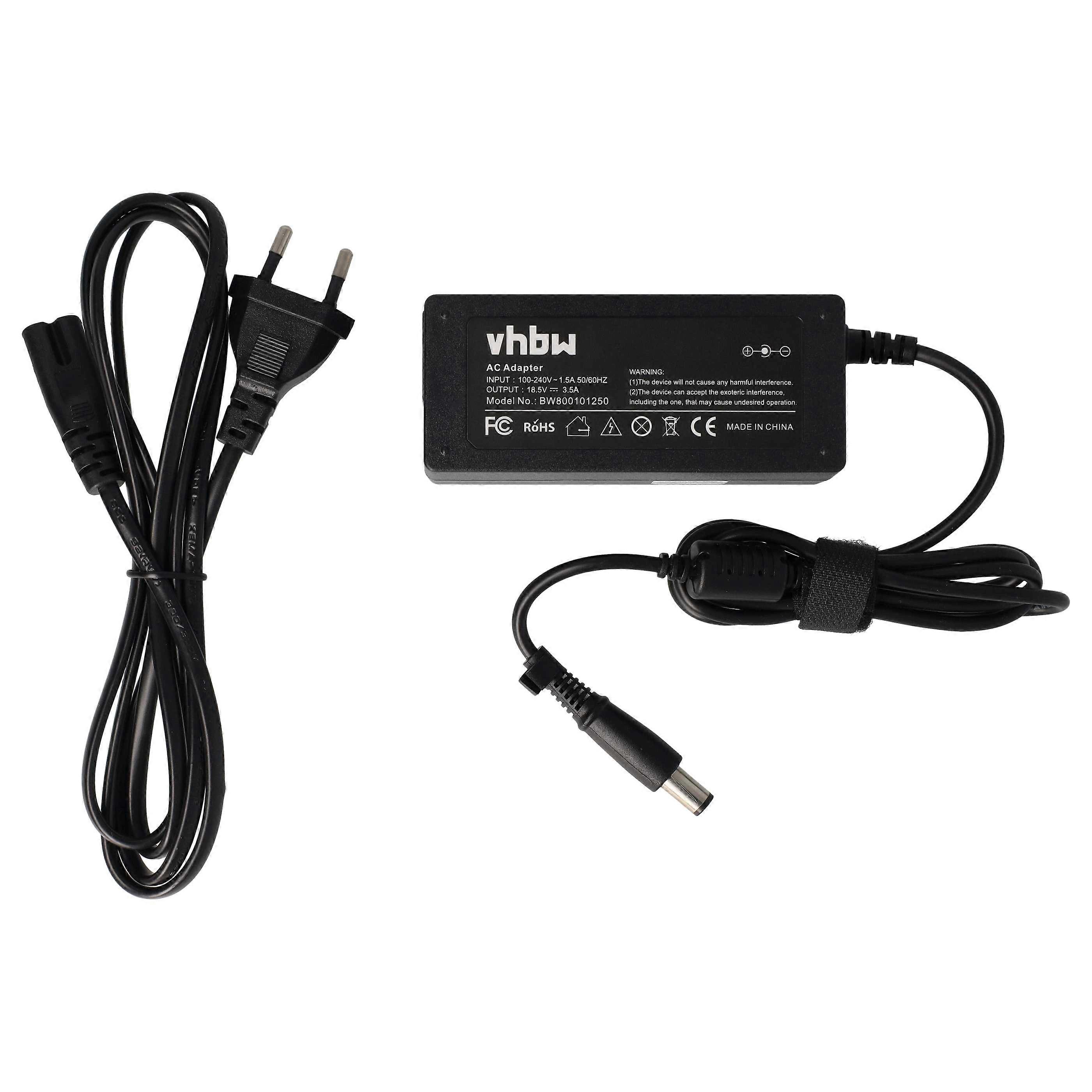Alimentatore vhbw compatibile con HP Compaq Business nx9420, nx9500, nx9000, nx9100, nx9600 Notebook - 200 cm, 65 W