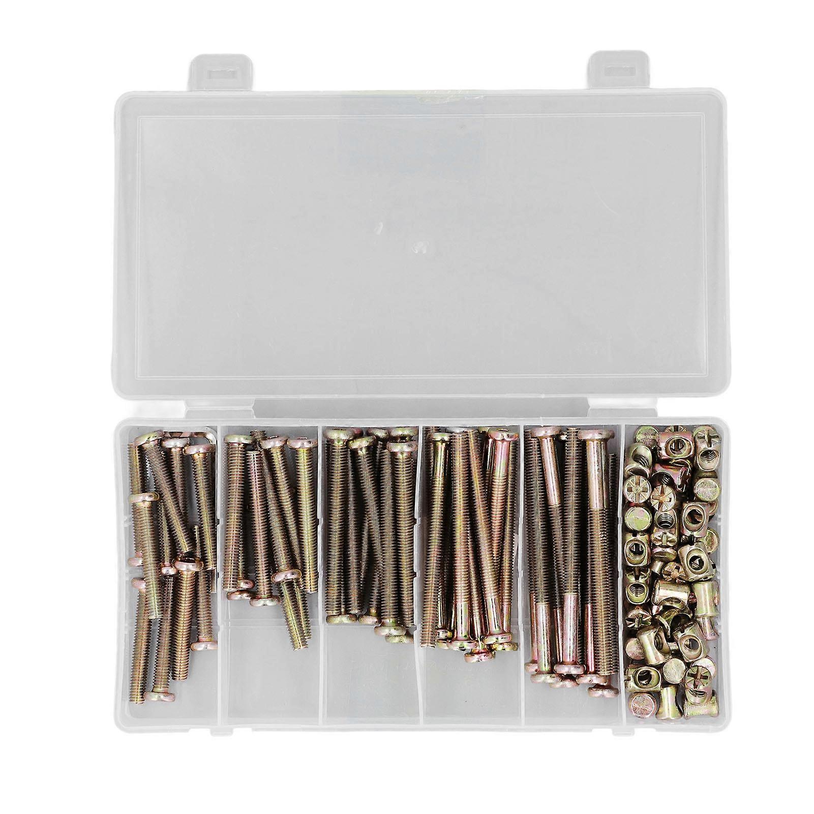 100Pcs Hammer Nut Stainless Steel High Hardness Furniture Attachment Screws with Wrench for Furniture