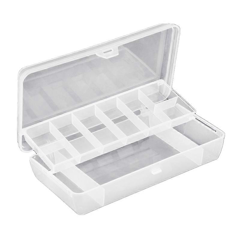 Upgraded Tool Box with Small & Large Divider Two-Sided Case Organizer Case
