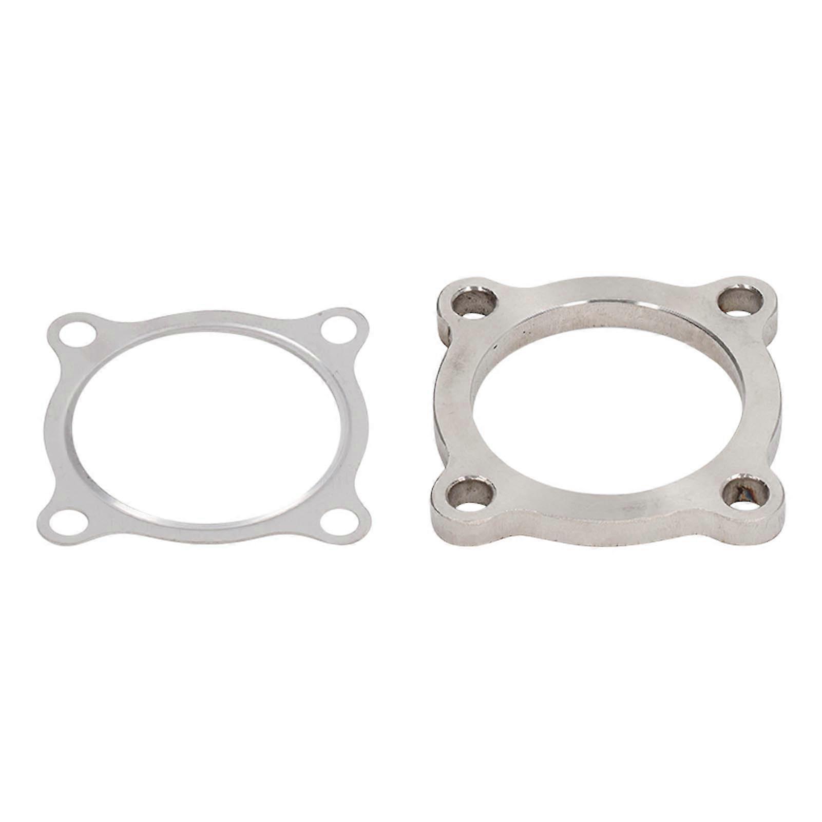 2.5in ID 4 Bolt Turbo Exhaust Downpipe Flange with Gasket 304 Stainless Steel Fit for T3 50AR T3 T4 GT35 Turbo Series E2U911