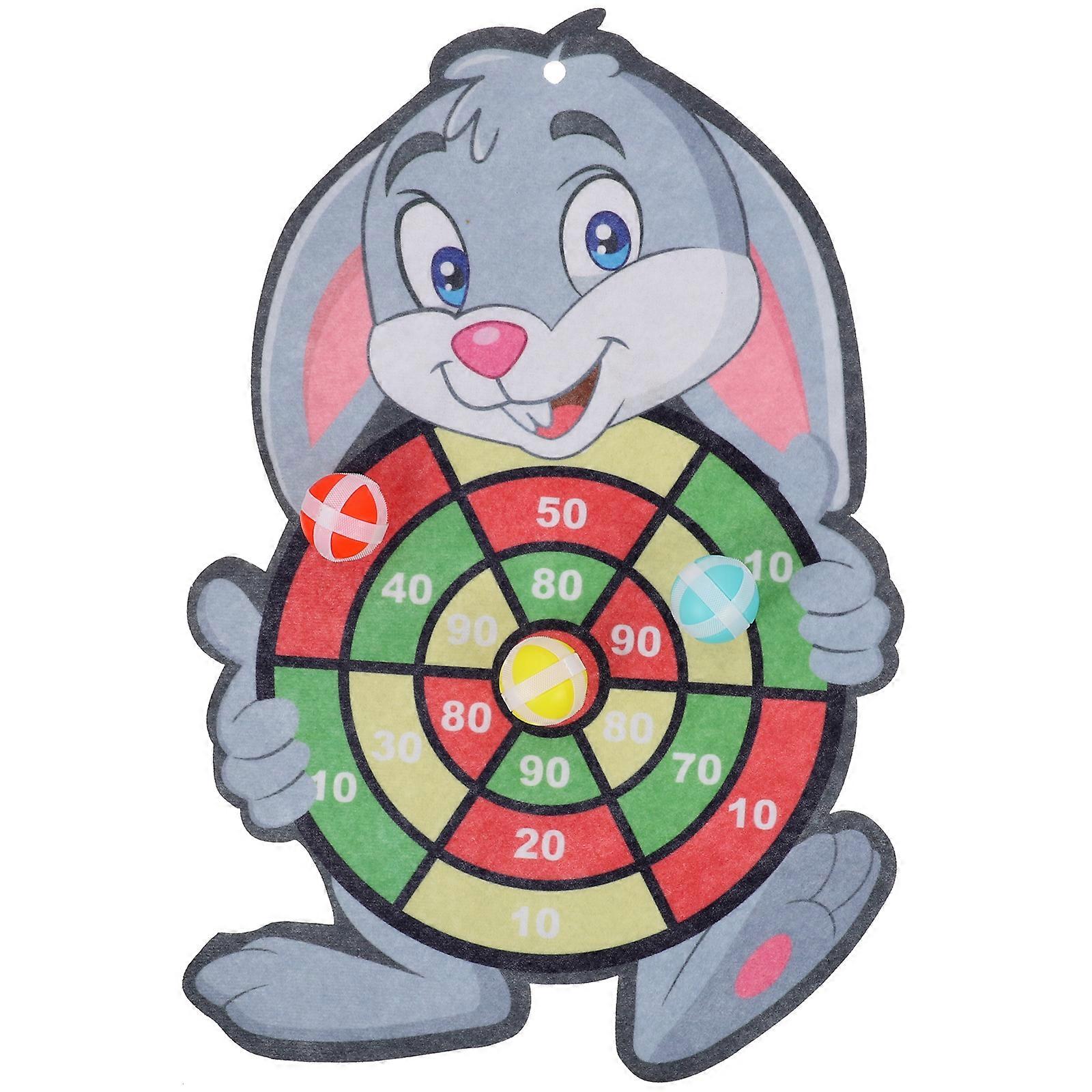 1 Set Cartoon Dart Board with Sticky Balls Kids Dart Board Game Set Party Favors