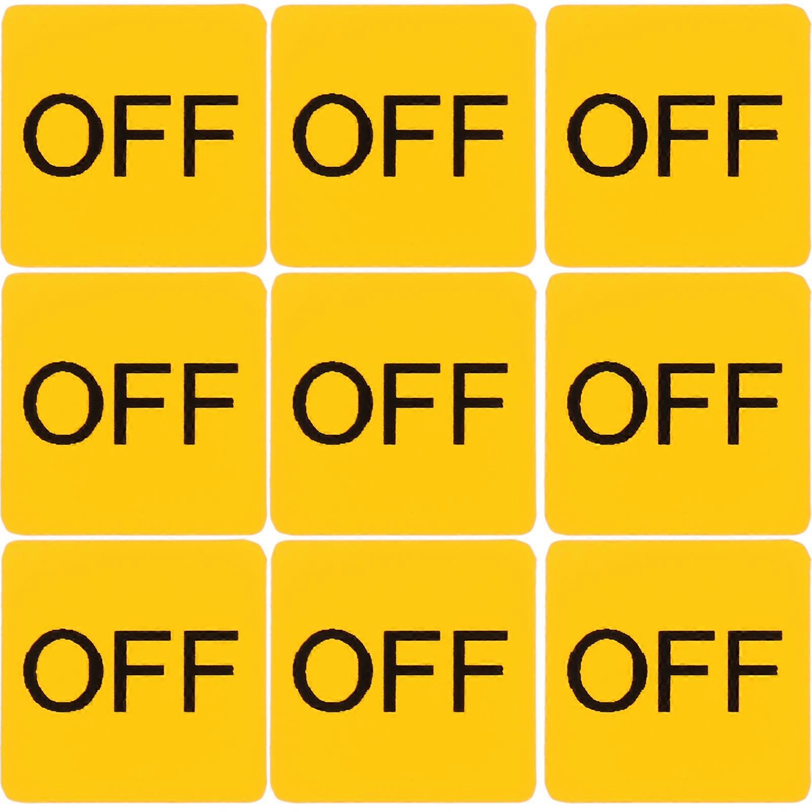 10 Sheets of Off Device Switch Stickers Switch Label Caution Sticker Adhesive Switch Label Decal