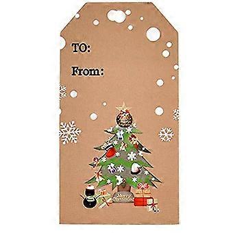 300 Étiquettes Cadeaux Kraft Avec Ficelle - Cartes Blanc Brun Rouge Pour Mariage Noël Anniversaire