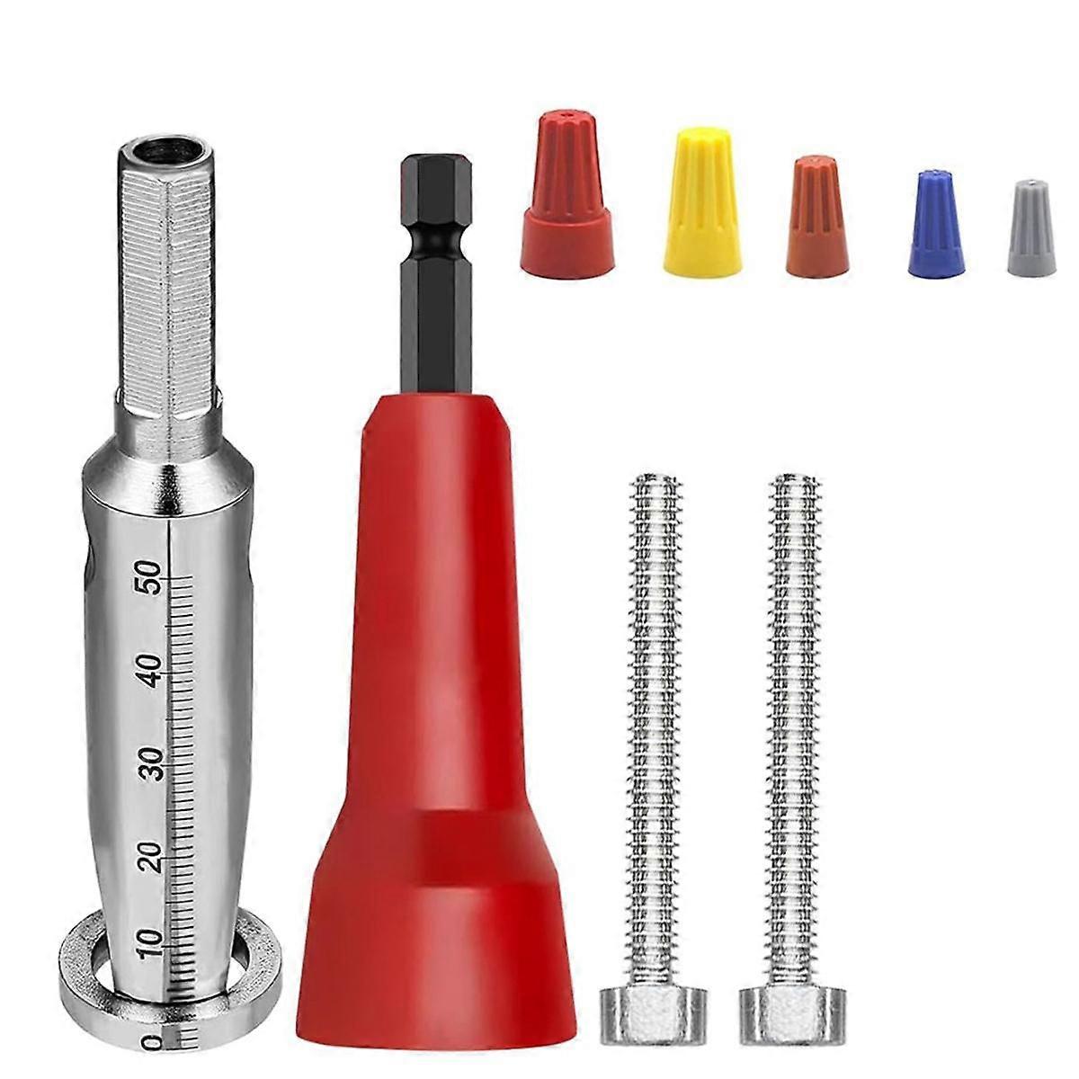 2Pcs Wire Stripping Twisting Tools for Drill, Twister with 50Pcs Wire Caps,Fast Electric and Hand Wire Stripper